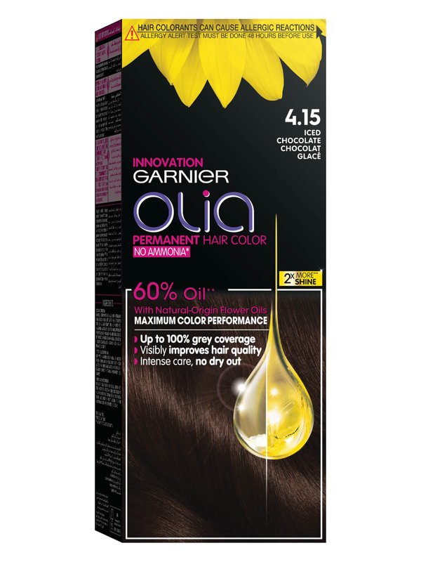 Garnier Olia Oil Powered Ammonia Free Permanent Hair Color 4.15 Dark