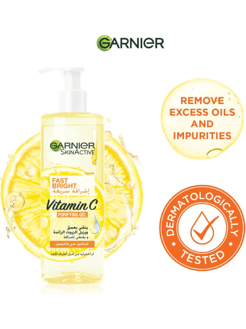 Fast Bright Vitamin C Purifying Gel Wash • Garnier Arabia
