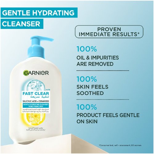 Fast Clear Gentle Cleanser Hydrating Face Wash for Acne Prone Skin ...
