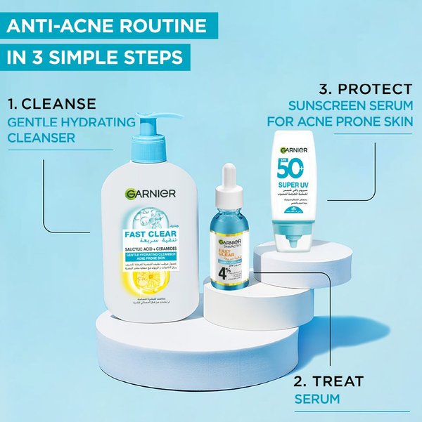 Fast Clear Gentle Cleanser Hydrating Face Wash for Acne Prone Skin ...
