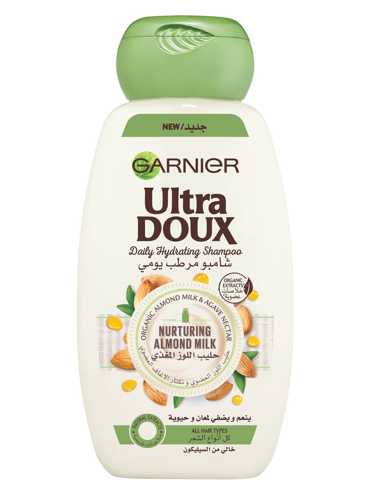 Garnier Ultra Doux Almond Milk Hydrating Shampoo, 600 ml