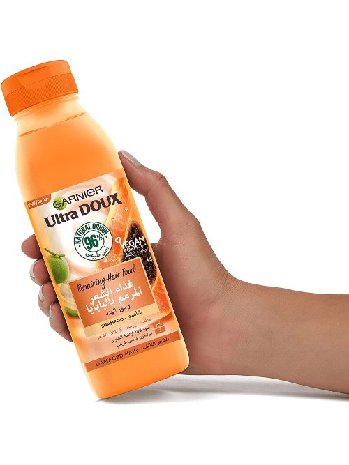 Hair Food Papaya and Coconut Shampoo in Hand